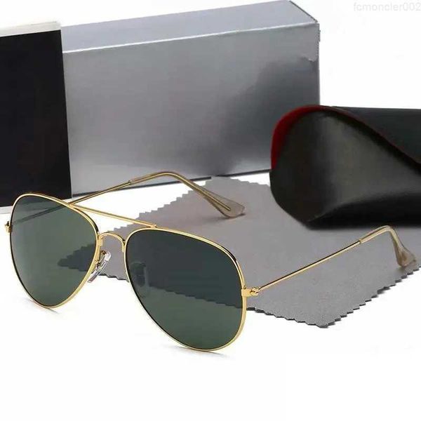 Designer óculos de sol ray homens ban luxo aviadores quadro preto homens mulheres sonnenbrille óculos lentes de metal raybann 8764