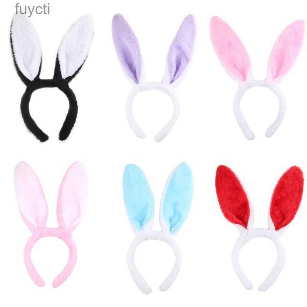 Chapéus de festa bonito Páscoa adulto orelhas de coelho de pelúcia hairbands macios orelhas de coelho headbands para mulheres meninas anime cosplay festa acessórios de cabelo yq240120