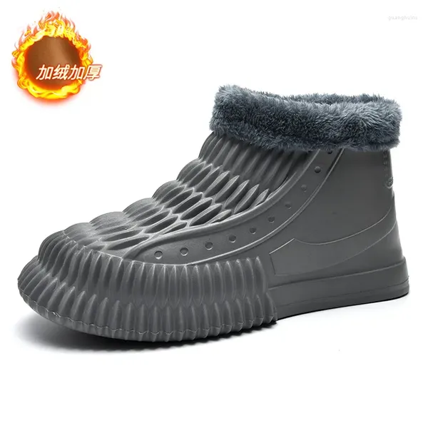 Botas 2024 inverno de pelúcia homens alta superior tornozelo masculino sapatos casuais meninos plataforma quente térmica zapatos hombre caras andando calçado