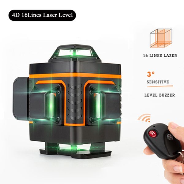 Mini 12/16 linee Livello laser 3/4D Livello autolivellante 360° orizzontale e verticale Croce Livello laser verde super potente