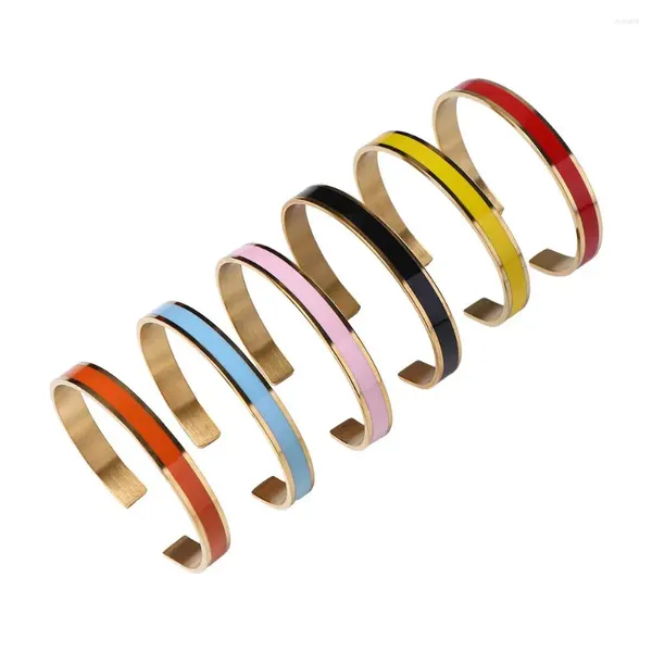 Pulseira casal pulseiras decoração jóias acessórios feminino presente simples pulseras colorido esmalte manguito pulseiras