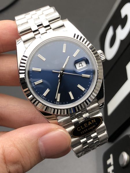 Relógio masculino de marca famosa de fábrica limpa com data apenas relógio mecânico automático de designer 41MM relógio à prova d'água de vidro de safira relógio de luxo com caixa