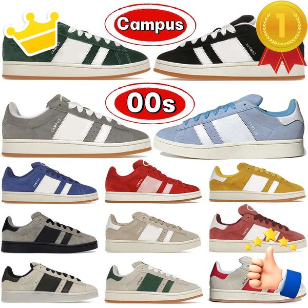 Scarpe da ginnastica in pelle scamosciata Designer 00S Campus Grigio Nero Verde scuro Cloud Wonder Bianco San Valentino Blu semilucido Ambient Sky Scarpe da corsa sportive da donna per uomo