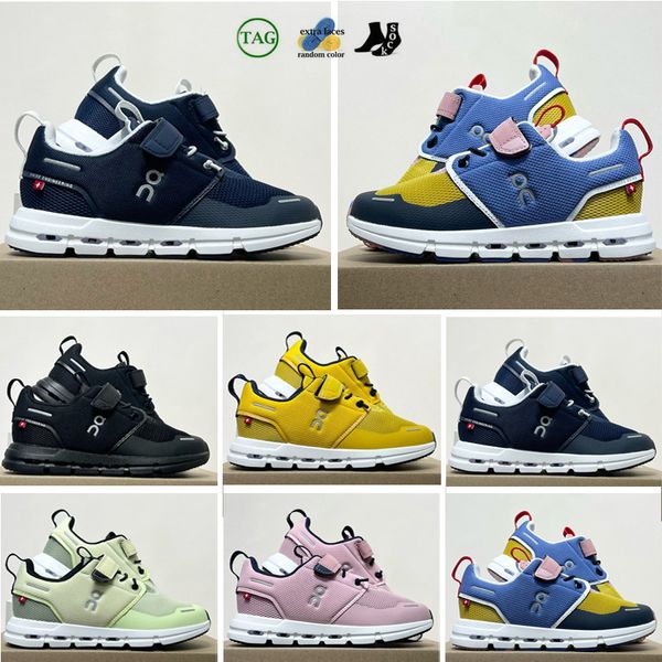 Kleinkind-Turnschuhe auf 2023 Lauf Cloud Kids Schuhe Jugend Jungen Mädchen Federer Trainer Infants Kid Designer Schuh Baby Sport Sport Sport Pink Blue 26-35