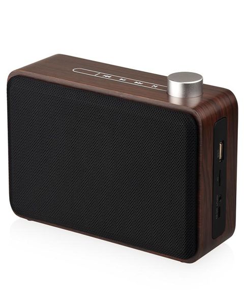 Alto-falante de madeira Bluetooth HiFi Caixa de madeira com botão de toque sem fio estéreo portátil Subwoofer Cartão TF USB MP3 Music Player para Cellp7048219