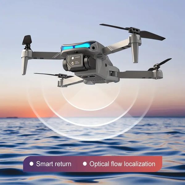 XT9 Drone telecomandato per evitare ostacoli al flusso ottico grigio con doppia fotocamera HD 1 batteria ESC Fotocamera Modalità senza testa Volo laterale Traccia di volo WIFI FPV