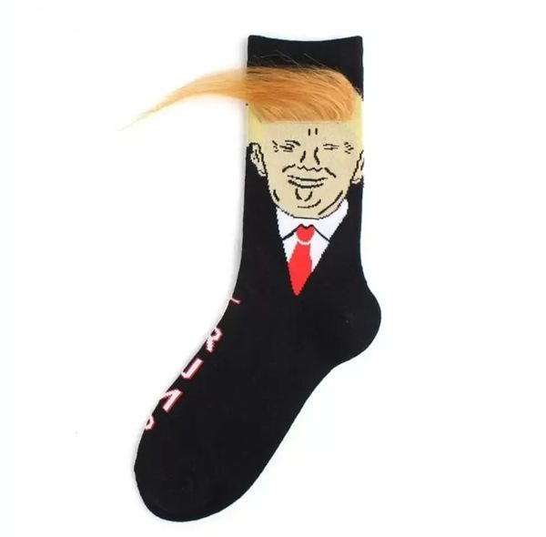 Frauen Männer Trump Crew Socken Gelbe Haare Lustige Cartoon Sport Strümpfe Hip Hop Socke 544QH