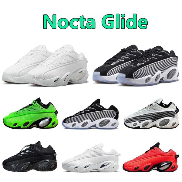 Nocta Glide Running Shoes Designer Sneaker Triplo Preto Branco Slime Verde Greve Brilhante Carmesim Hot Step Terra Homens Esportes Moda Sapatilhas Jogging Andando 40-45