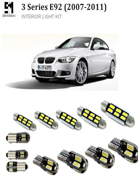 Shinman 18pcs Erro Car LED Interior Light Kit Auto Lâmpadas Led para BMW E92 20072011 led interior lighting3249749
