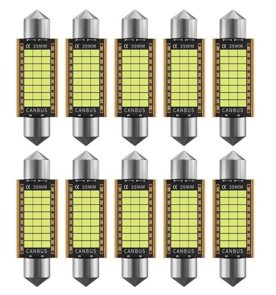 10 pçs c5w c10w lâmpadas led canbus festoon31mm 36mm 39mm 41mm 2016 chip interior do carro cúpula luz de leitura 12v 24v error9979185