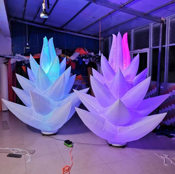 Großhandel Großhandel 2 m (6,5 Fuß) / 2,5 m (8 Fuß) / 3 mH (10 Fuß) Wunderschöne aufblasbare Flamme mit LED-Leuchten Modell Lotus Flame mit elektrischem Gebläse für Veranstaltungen/Werbung/Aktivitäten