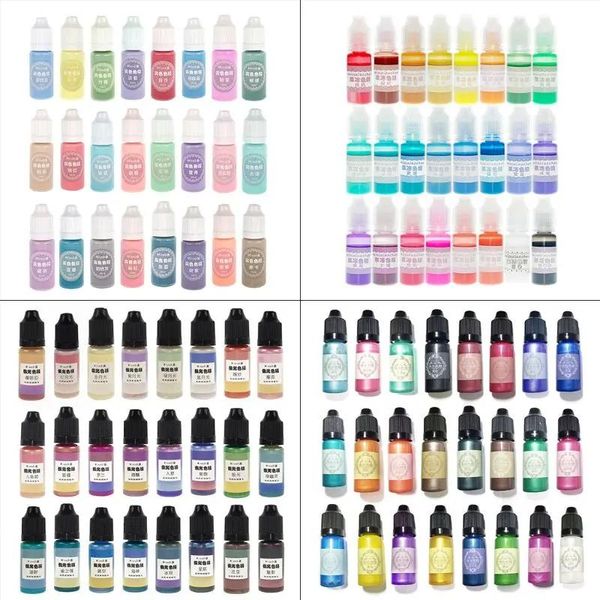 Equipamentos 24 Pçs/set Cristal Epóxi Pigmento Resina UV Coloração Corante DIY Jóias Artesanato Corante DIY Glitter Molde Epóxi Dropshipping