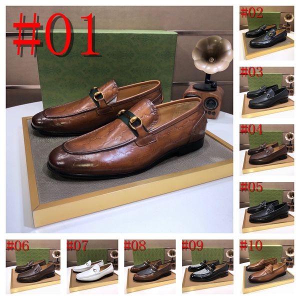 40 estilo nova moda de luxo masculino festa casamento artesanal designer mocassins sapatos italianos designer vestido sapatos confortáveis respirável sapatos masculinos tamanho 6.5-12