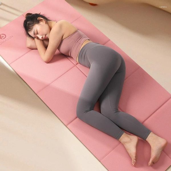 Teppiche Faltbare Lagerung Yoga Teppich Camp Tragbare Verdickte Doppelseitige Nicht Slip Mittagessen Pad Fitness Home Kissen Student Schlafsaal Matte