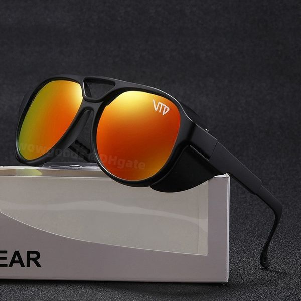 Designer Pits Sport Sonnenbrille Männer Frauen Radfahren Outdoor winddicht Vipers Schutzbrille Polarisiert UV400 Jugend Teenager Baseball Reiten Neue Punk Farbtöne Kostenloser Versand