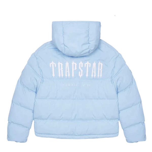 Trapstar London Decoded Hooded Puffer 2.0 Gradient Black Jacket Herren bestickter Thermo-Hoodie Wintermantel Tops 61 Da96