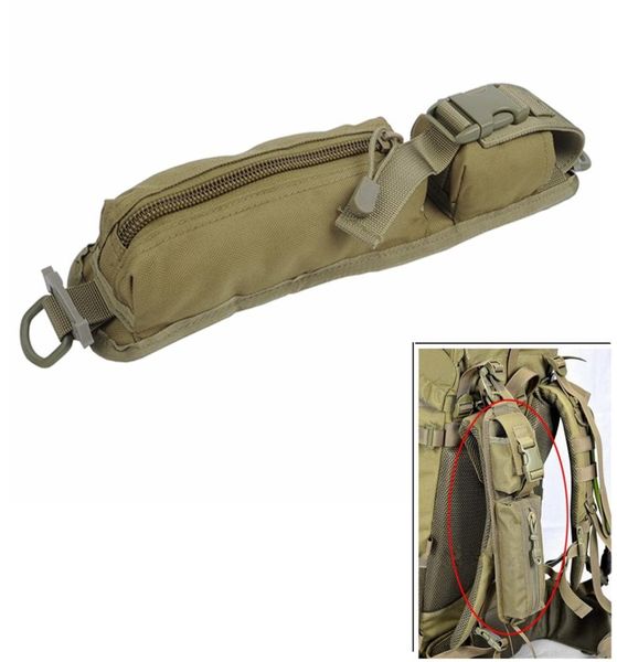 Тактический чехол для аксессуаров для рюкзака, сумка для хранения на плечевом ремне, прикрепляемая к MOLLE или ремню KHAKI1840811