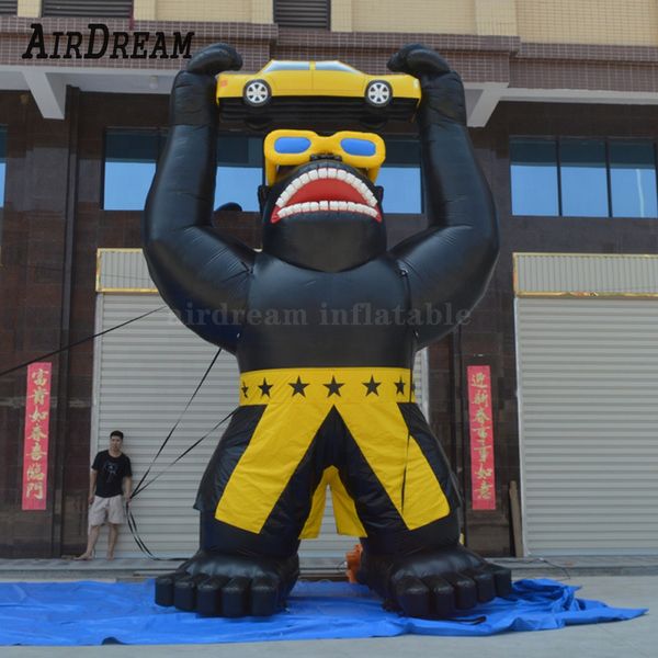 8 m 26,2 pés atacado de alta qualidade promoção ao ar livre lavagem de carro inflável gorilas kingkong balão 4/6/8 m de altura para publicidade