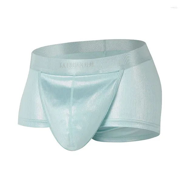 Трусы Sissy Flash Boxer Shorts для мужчин, модные трусики с U-образной выпуклой сумкой, эластичное удобное нижнее белье для геев, сексуальное и забавное
