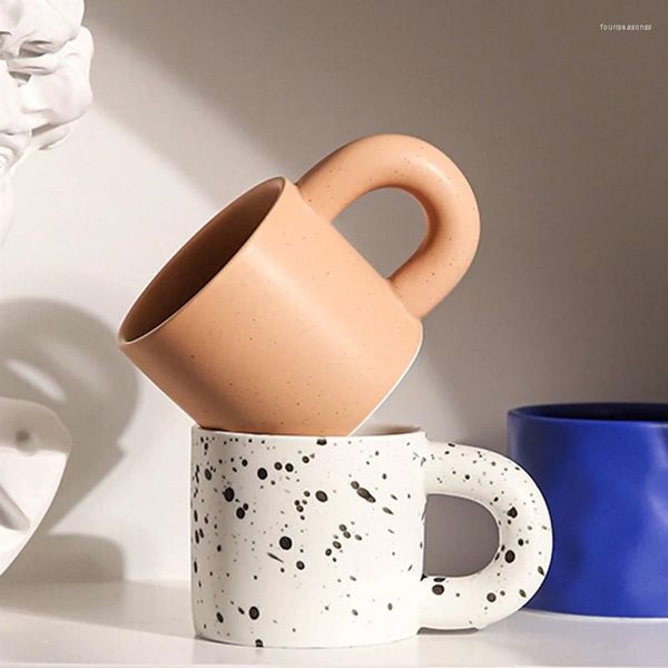 Tassen Freunde Espresso Kaffee Niedlichen Griff Design Keramik Frühstück Ästhetische Tassen Mate Taza De Ceramica Tassensets