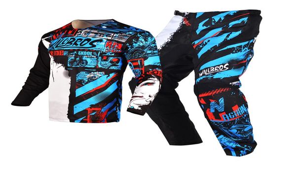 Willbros Element Ride BlackBlue Motocross Dirt Bike Offroad MX Jersey Pantaloni Combo Equitazione Set8865905