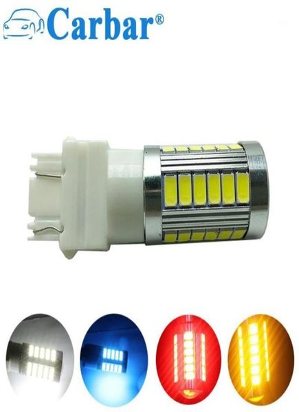 Carbar T25 3157 33 SMD 5730 LED Indicatori di direzione per auto Lampadina Luci di stop Lampade di retromarcia Bianco Giallo Rosso 12V Alta qualità18643878