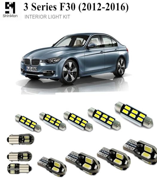 Shinman 16-teiliges Fehler-LED-Innenbeleuchtungs-Set für BMW 3er-Serie F30 Zubehör 2012–2016, Auto-Innenbeleuchtung 7122502