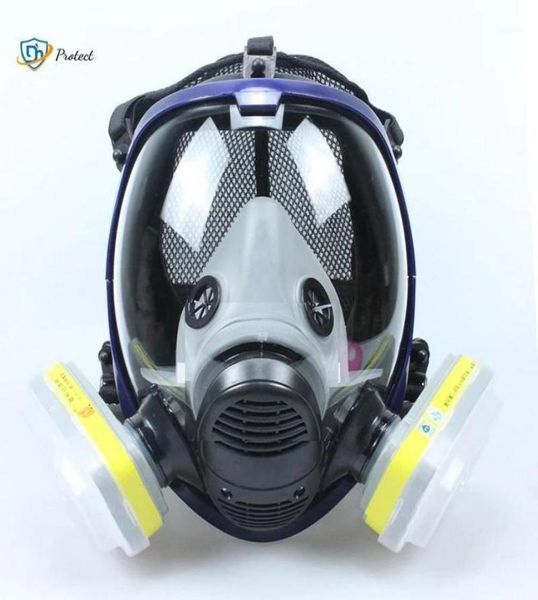 Maske 6800 7-in-1-Gasmaske, staubdicht, Atemschutzmaske, Farbe, Pestizidspray, Silikon, Vollgesichtsfilter für Laborschweißen18748210