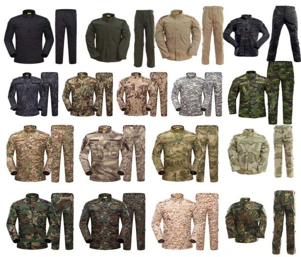 Selva caça floresta tiro engrenagem camisa calças conjunto vestido de batalha uniforme tático bdu combate roupas camuflagem uniforme dos eua no059819600
