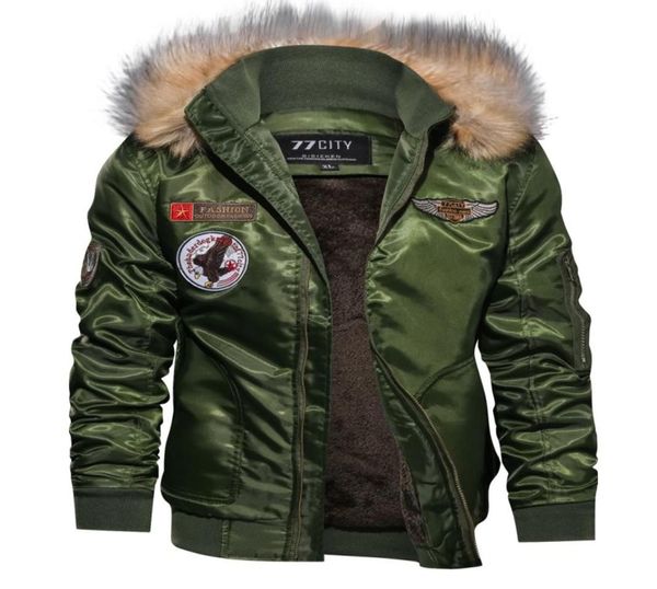 Inverno Grosso quente Designer de moda NASA Jaqueta Roupas Flight Pilot mens casaco jaquetas Bomber Windbreaker Beisebol Militar lã a9166230