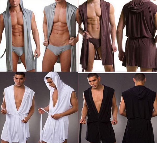 Whole1pcs alta qualidade homens roupões roupão plus size manview robe para homem dos homens sexy sleepwear masculino quimono seda sleepwear8061438