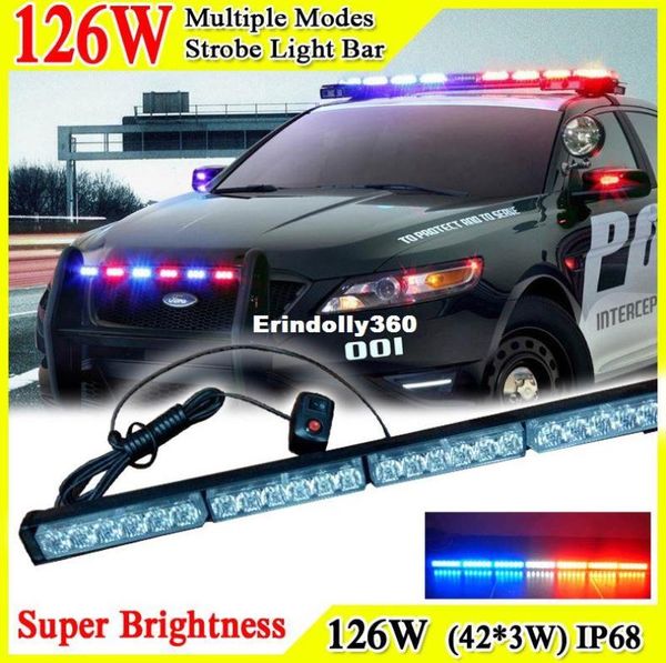 41 zoll 126 W Auto Dach Led Strobe Lichter Bar Polizei Notfall Warnung Feuerwehrmann Engineering fahrzeuge ATV Flash 12 V led-leuchten Bar1869406