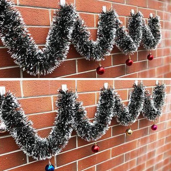 Decorações de Natal 2m Bar Tops Fita Guirlanda Festa em Casa Decoração de Porta de Parede Enfeites de Árvore Tiras de Tinsel com Suprimentos de Bola