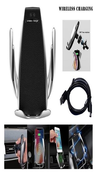 Suporte para carro s5 10w, carregador sem fio, proteção de temperatura, suporte para telefone, carregamento rápido, acessórios de carregamento para iphone 7761036