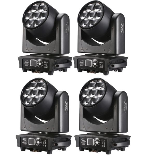 4 Stück LED Beam+Wash 7x40W RGBW Zoom Beleuchtung mit Flightcase für Disco KTV Party Kostenloser schneller Versand