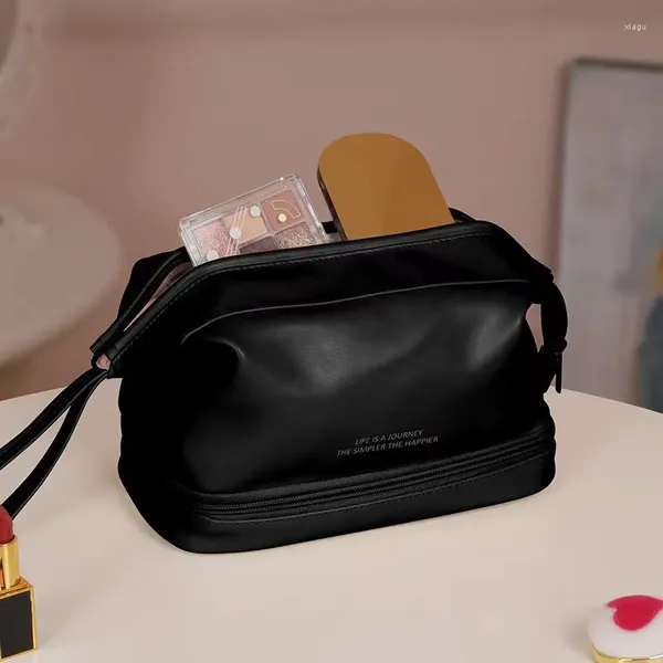 Borse per cosmetici Borsa in PU TY per donna Borsa da viaggio portatile per trucco domestico Scatola da bagno impermeabile per lavare il bagno