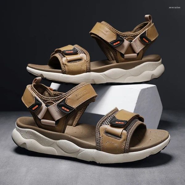 Sandalen 2024 Sommer Männer Casual Mode Outdoor Aushöhlen Strand Fischer Männliche Schuh Plattform Walking Luxus Sport Hausschuhe