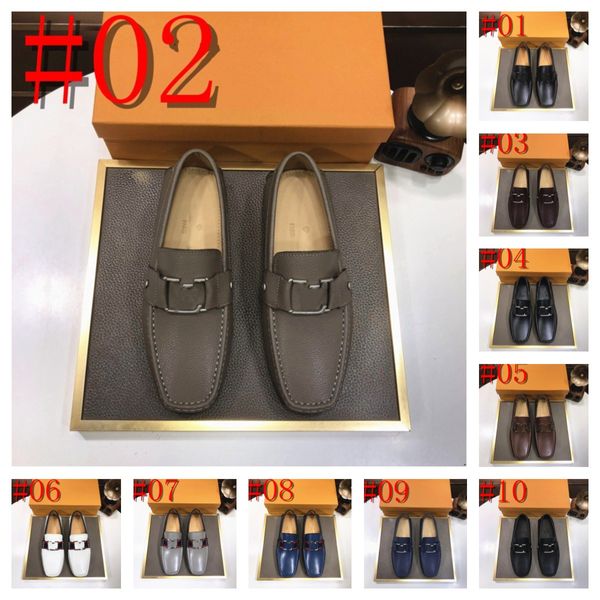 40 Stil Echtes Leder Erwachsene Hohe Qualität Casual Herrenschuhe Luxus Designer Italienischer Stil Große Größe England Business Schuhe Lässige Komfortschuhe Größe 38-46