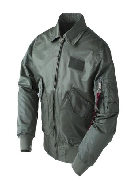 Dropship Exército Tático Militar CWU45P Jaqueta Bomber Homens Flight Baseball Top Gun Preto B3 Airforce Pilot Flight Wind Breaker 20101228402