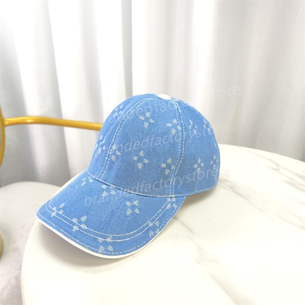 Designer masculino chapéu de beisebol mulher moda para luxo snapback golfe sol boné clássico carta verão lona ajustável de alta qualidade céu azul caminhão chapéu atacado