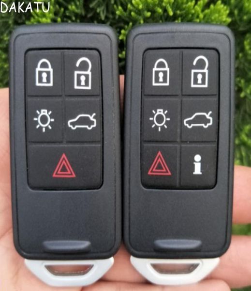 5/6 botões escudo chave do carro remoto inteligente para s60 v60 s70 v70 xc60 xc70 2007-2017 keyless entrada caso chave fob cover8952900