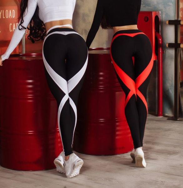 Leggings esportivos de fitness feminino treino yoga correndo leggings verão fino x linhas calças de compressão tamanho sxl9185061