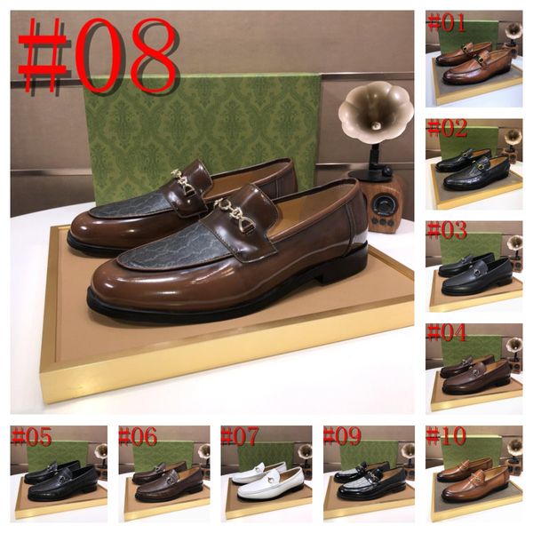 40 estilo de alta qualidade sapatos de pele de luxo designer vestido homens respirável casual mens sapato couro moda mocassins de luxo para deslizamento em homens feitos à mão tamanho 6.5-12