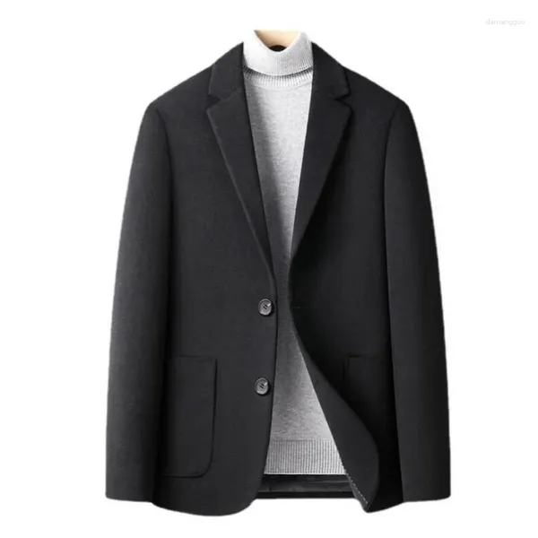 Ternos masculinos 2024 de alta qualidade lã moda bonito tendência negócios casual terno casaco jovem fino blazers M-3XL