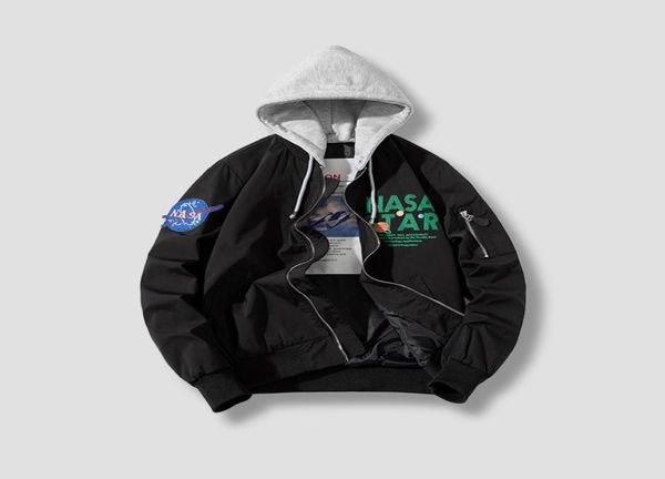 NASA-Jacke mit Co-Marken-Tooling-Mantel für Herren