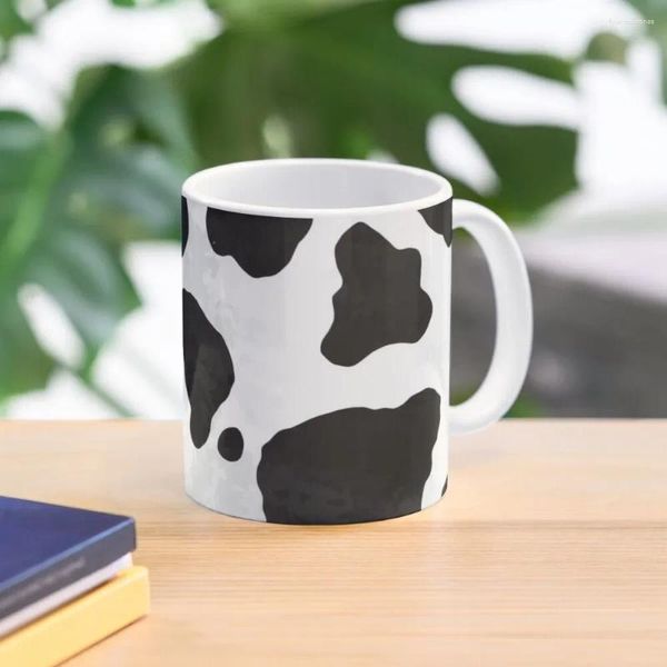 Canecas Moo Cow Pattern Caneca de café fofa e diferente xícaras de chá bonito para