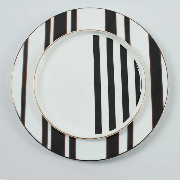 Plates Jingdezhen-Luxury Bone China Tableware Dinnerware Set Porcelain Horse Western Plate Dish Home Decoration Wedding Gifts