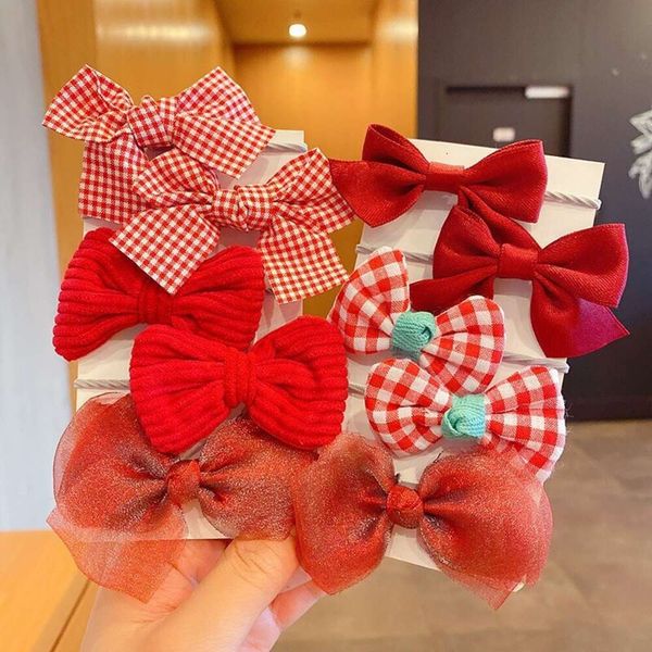 Elastici per bambini Corde per bambini Fiocchi per fiori in tessuto per ragazze Accessori non dannosi Passanti per capelli carini Coda di cavallo Usura della testa