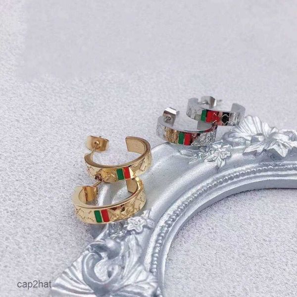 Stud semicerchio designer di marca G stud acciaio inossidabile 316L 18k oro argento rosa donne lettera incisa orecchini a cerchio ragazze gioielli da sposa Nuovo 2024 WPTU