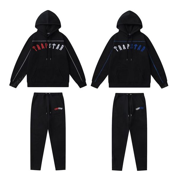 24ss Neuer Trainingsanzug Herren Tech Trapstar Trainingsanzüge Hoodie Europa American Basketball Football Rugby Zweiteiler mit Damen Langarm Hoodie Jacke Hose Frühling